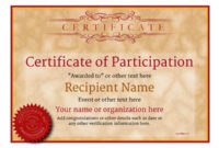 Participation Certificate Templates – Free, Printable, Add Badges & Medals. in Awesome Participation Certificate Templates Free Printable