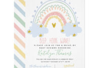 Pastel Rainbow Drivebaby Shower Invitation | Zazzle In 2020 throughout Baby Shower Gift Certificate Template Free 7 Ideas