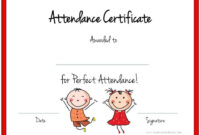 Perfect Attendance Award Certificates | Free Instant Download within Awesome Perfect Attendance Certificate Template Free