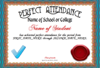 Perfect Attendance Certificate Designer | Perfect Attendance, Perfect pertaining to Printable Perfect Attendance Certificate Template