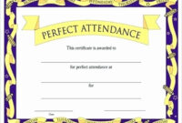 Perfect Attendance Certificate For Employees Fresh Attendance inside Fascinating Perfect Attendance Certificate Template