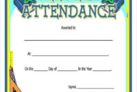 Perfect Attendance Certificate Template | Perfect Attendance Award within Perfect Attendance Certificate Free Template