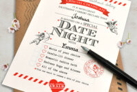 Personalised Date Night Certificateeskimo Kiss Designs inside Birthday Gift Certificate Template Free 7 Ideas