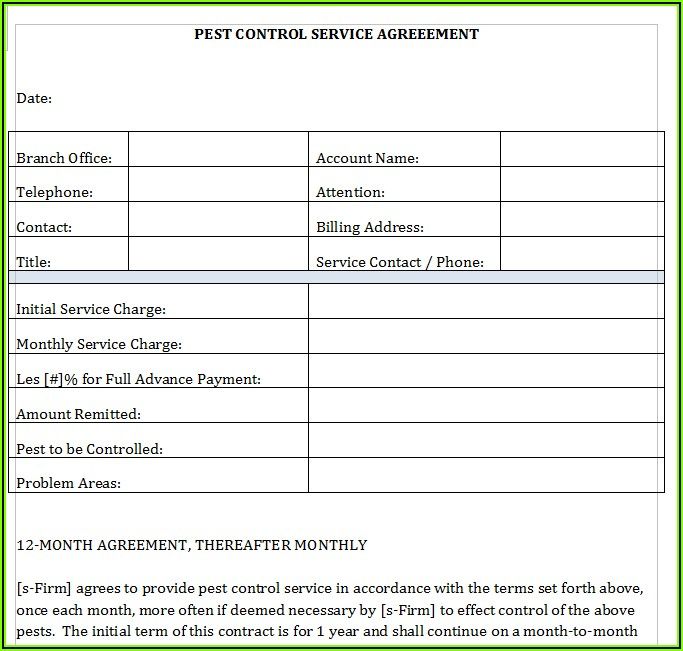 Pest Control Service Agreement Format - Template 1 : Resume Examples # throughout Fascinating Pest Control Contract Proposal Template