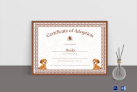 Pet Adoption Certificate Design Template In Psd, Word for Dog Adoption Certificate Template