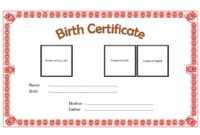 Pet Birth Certificate Templates Fillable [7+ Best Designs Free] for Fresh Fillable Birth Certificate Template