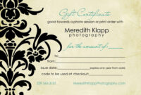 Simple Photoshoot Gift Certificate Template