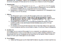 Photographer Contract Template (X2) throughout Product Photography Contract Template