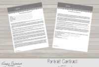 Photography Contract Model Release Portrait Session Contract | Etsy for Model Photography Contract Template