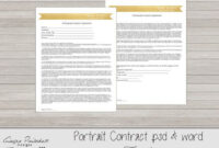 Photography Contract, Model Release, Portrait Session Contract Template with Model Photography Contract Template