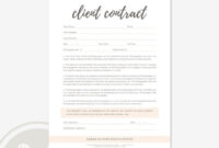 Photography Contract Template Client Contract Form Session | Etsy intended for Fresh Photography Client Contract Template