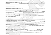 Photography Contract Template For Weddings, Portraits, Events with Corporate Photography Contract Template