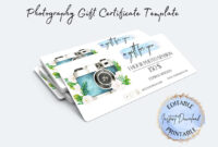 Photography Gift Certificate Template Photo Session Voucher | Etsy in Photography Session Gift Certificate
