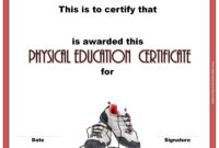 Physical Education Awards And Certificates – Free with Amazing Pe Certificate Templates
