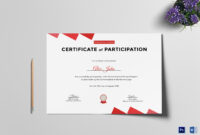 Physical Fitness Participation Certificate Design Template In Psd, Word intended for Fantastic Physical Education Certificate Template Editable