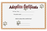 Pin On Adoption Certificate Free Ideas with Free Pet Adoption Certificate Editable Templates