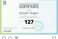 Pin On Amazing Templates intended for Awesome Iq Certificate Template