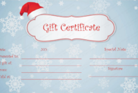 Pin On Beautiful Printable Gift Certificate Templates with regard to Free Christmas Gift Certificate Templates