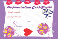 Pin On Certificate Of Appreciation Templates with Love Certificate Templates