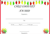 Pin On Certificate Template Ideas regarding Chili Cook Off Award Certificate Template Free