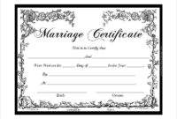 Pin On Certificate Templates intended for Certificate Of Marriage Template