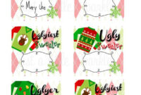 Pin On Christmas for Free Ugly Christmas Sweater Certificate Template