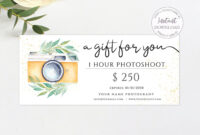 Pin On Event Invitation & Business Template On Etsy pertaining to Simple Photoshoot Gift Certificate Template