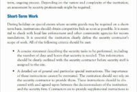 Fascinating Security Guard Service Contract Template