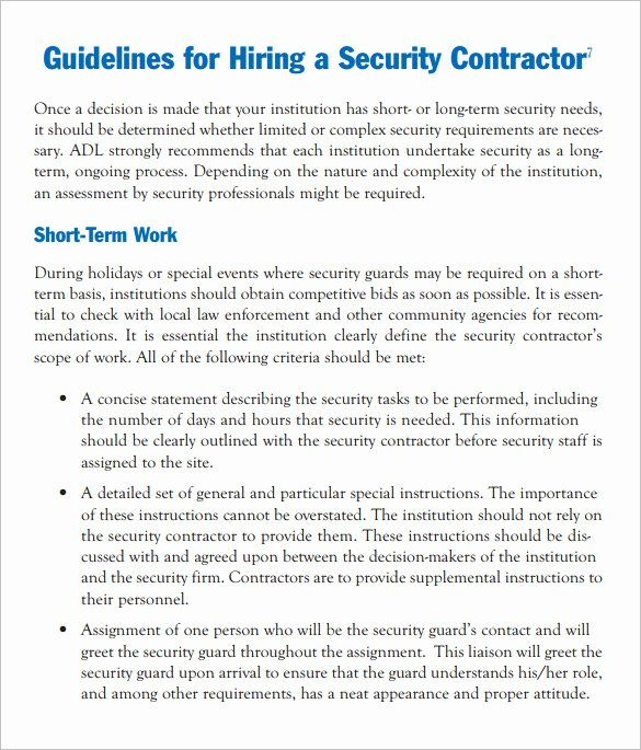 Pin On Examples Contract Templates And Agreements with regard to Security Guard Service Contract Template