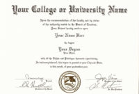 Pin On Fake University Certificates | Fake College Diploma In intended for Free Printable Graduation Certificate Templates