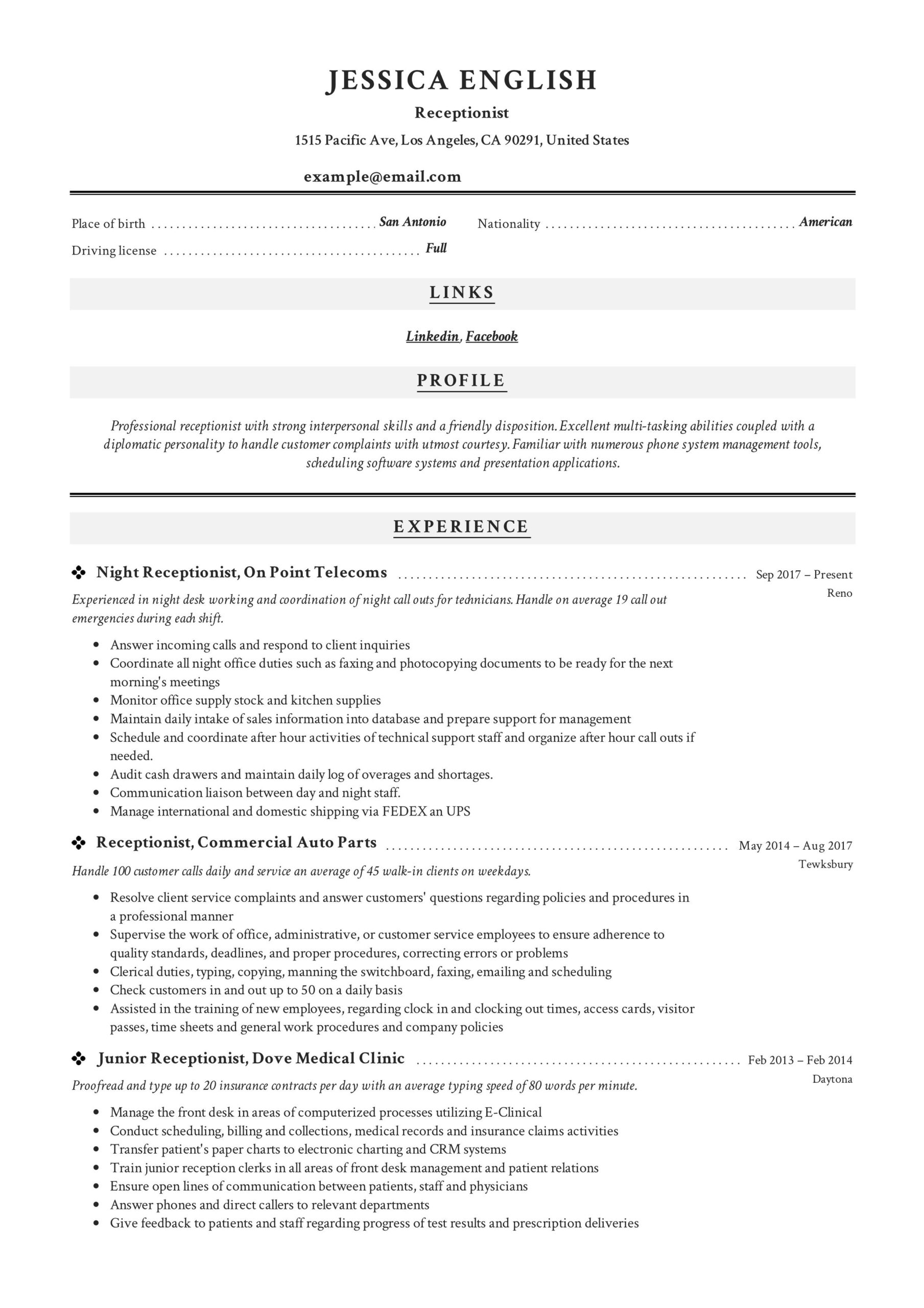 Pin On Receptionist Resume Templates within Curatorial Statement Template