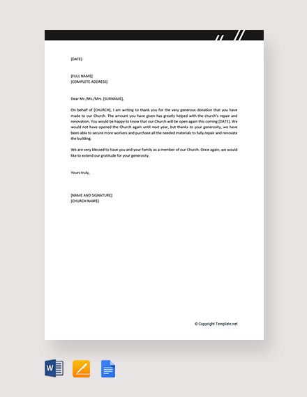 Pin On Sample Letter with Church Giving Statement Template
