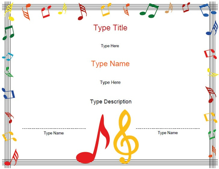 Pinadriane Gray On Music Education Ideas! | Certificate Templates intended for Piano Certificate Template Free Printable