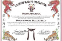 Pindouglas E Hamilton On Martial Art Certificate Around The World pertaining to Karate Certificate Template
