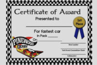 Pinewood Derby Certificate Template within Pinewood Derby Certificate Template