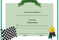 Pinewood Derby Third Place Printable Certificate throughout Pinewood Derby Certificate Template
