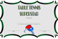 Ping Pong Award Certificate Free Printable | Certificate Templates intended for Table Tennis Certificate Template Free