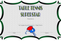 Ping Pong Award Certificate Free Printable | Certificate Templates pertaining to Awesome Tennis Tournament Certificate Templates