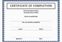 Pinmarissa Templates On Certificate Templates | Certificate Of for Fresh Training Completion Certificate Template 7 Ideas