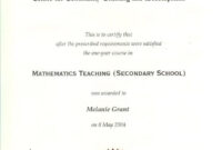 Portfolio Melanie Grant pertaining to Math Certificate Template 7 Excellence Award