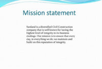 Ppt – Sunland Construction Company Powerpoint Presentation, Free throughout Company Mission Statement Template