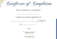 Premarital Counseling Certificate Of Completion Template – Sample regarding Fascinating Marriage Counseling Certificate Template