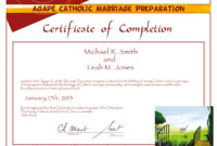 Premarital Counseling Certificate Of Completion Template | Williamson-Ga with Fascinating Marriage Counseling Certificate Template