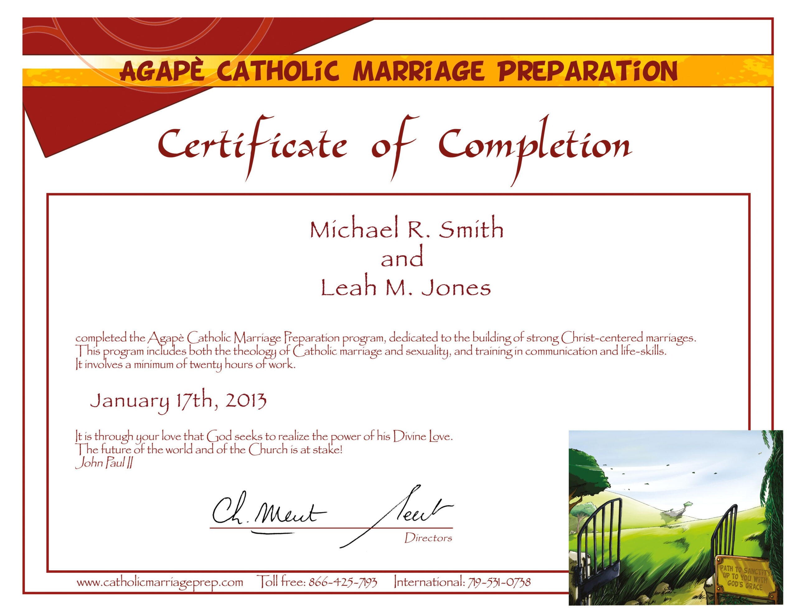 Premarital Counseling Certificate Of Completion Template | Williamson-Ga with Fascinating Marriage Counseling Certificate Template