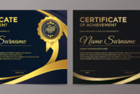 Premium Gold And Blue Black Certificate Template Set 1217321 Vector Art regarding Fantastic Free Art Award Certificate Templates Editable