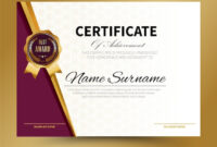Premium Vector | Certificate Template Design A4 Size intended for Donation Certificate Template Free 14 Awards