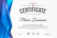 Premium Vector | Certificate Template With Clean And Modern Pattern within Amazing Qualification Certificate Template