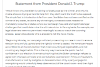 President Donald Trump Releases Statement On Joe Biden Being Projected within Political Campaign Manager Contract Template