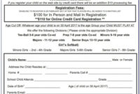 Printable Baseball Player Registration Form Template Vincegray2014 with regard to New Nba Player Contract Template