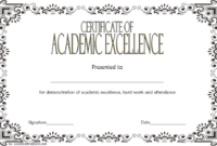 Printable Certificate Of Excellence Template, Excellence Award pertaining to Awesome Generic Certificate Template